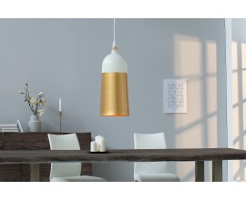Dizajnová závesná lampa Modern Chic zlatá