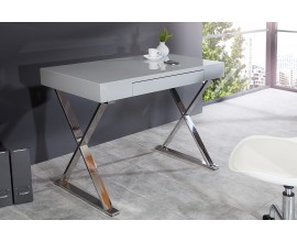 Dizajnový písací stolík Grace sivý