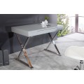 Dizajnový písací stolík Grace sivý