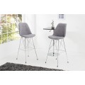 Dizajnová barová stolička Scandinavia Retro sivá