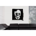 &Scaron;t&yacute;lov&yacute; zrkadlov&yacute; obraz Lebka 80x80cm