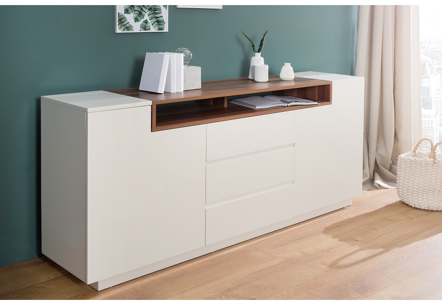 Dizajnový príborník Kingdom 180cm biely