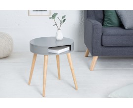 Štýlový retro príručný stolík Scandinacia sivá