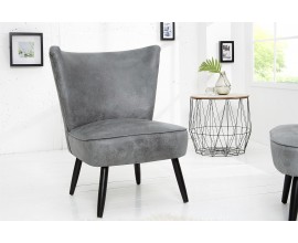 Štýlové retro kreslo Sixties sivá