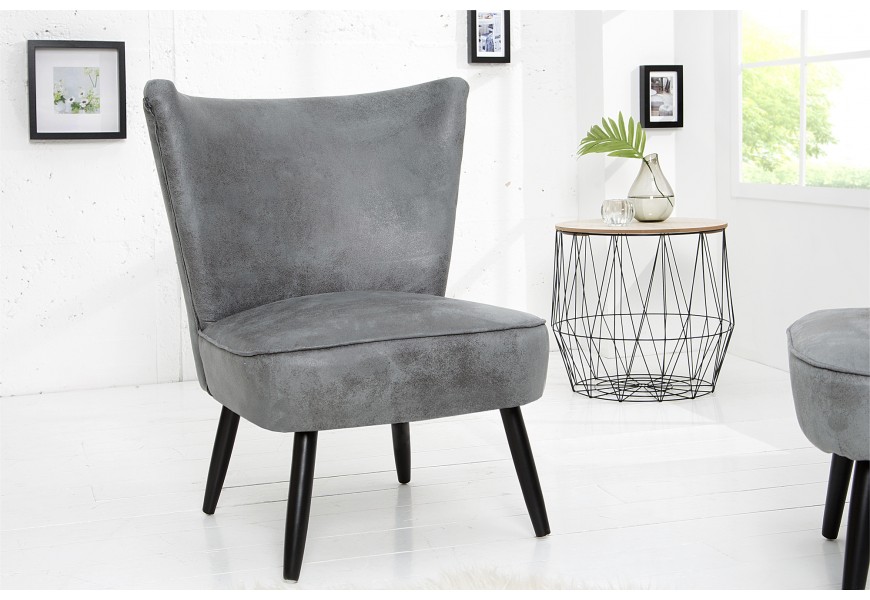 &Scaron;t&yacute;lov&eacute; retro kreslo Sixties siv&aacute;