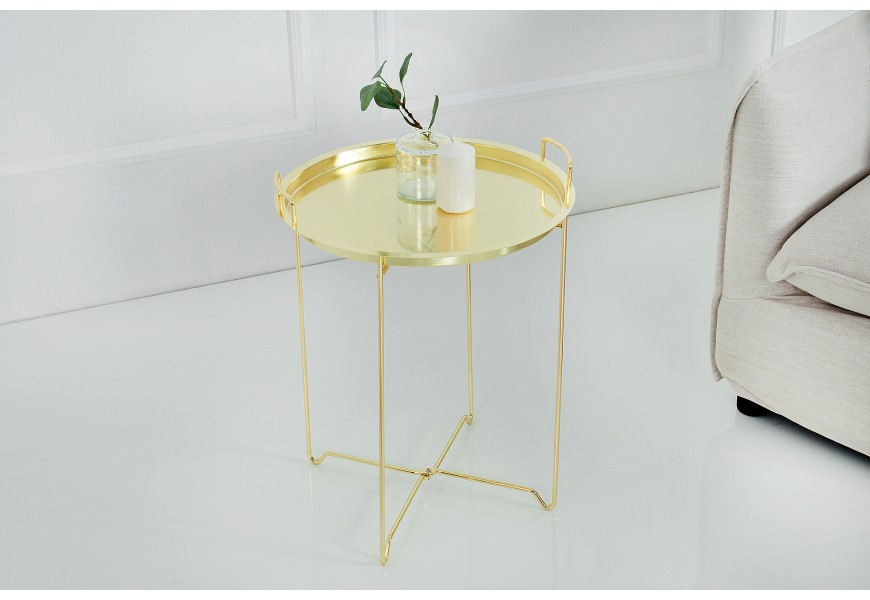 Dizajnový príručný stolík Marrakesh zlato