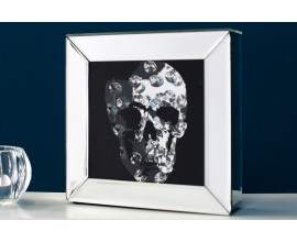 Štýlový zrkadlový obrázok Lebka 20x20