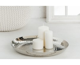 Dizajnová dekoratívna misa Orient strieborná