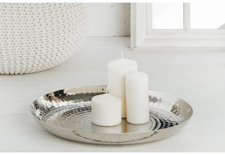 Dizajnov&aacute; dekorat&iacute;vna misa Orient strieborn&aacute;