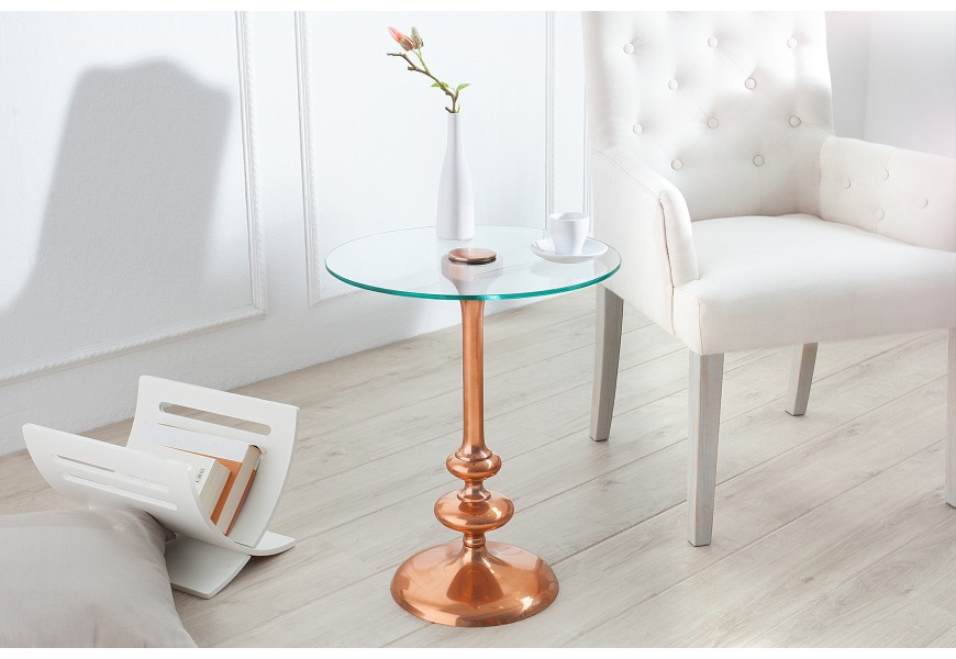 Luxusn&yacute; odkladac&iacute; stol&iacute;k 45cm meden&yacute;