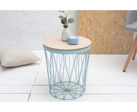 Štýlový príručný stolík Storage II modrý