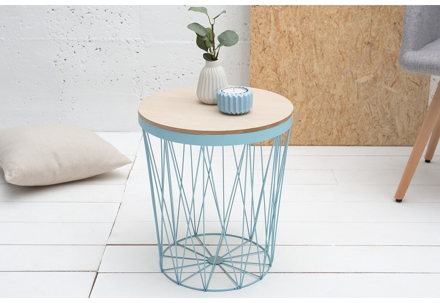 &Scaron;t&yacute;lov&yacute; pr&iacute;ručn&yacute; stol&iacute;k Storage II modr&yacute;