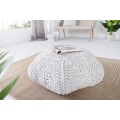 Dizajnov&yacute; biely Cosy Pouf 