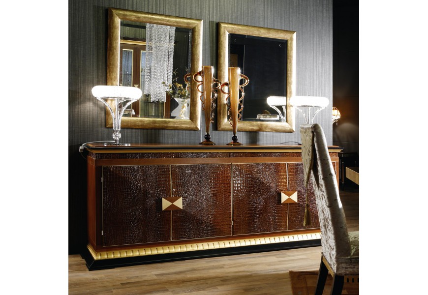 Komoda so štyrmi dvierkami potiahnutá kožou Inspiration