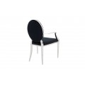 Luxusná jedálenská stolička Modern Barock II čierna s opierkami