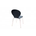 Moderná stolička Form čierna/meď