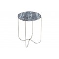 Dizajnový okrúhly skladací mramorový odkladací stolík  Jaspe
