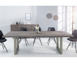 Velký jedálenský stôl z masívu Mammut 240cm sivá