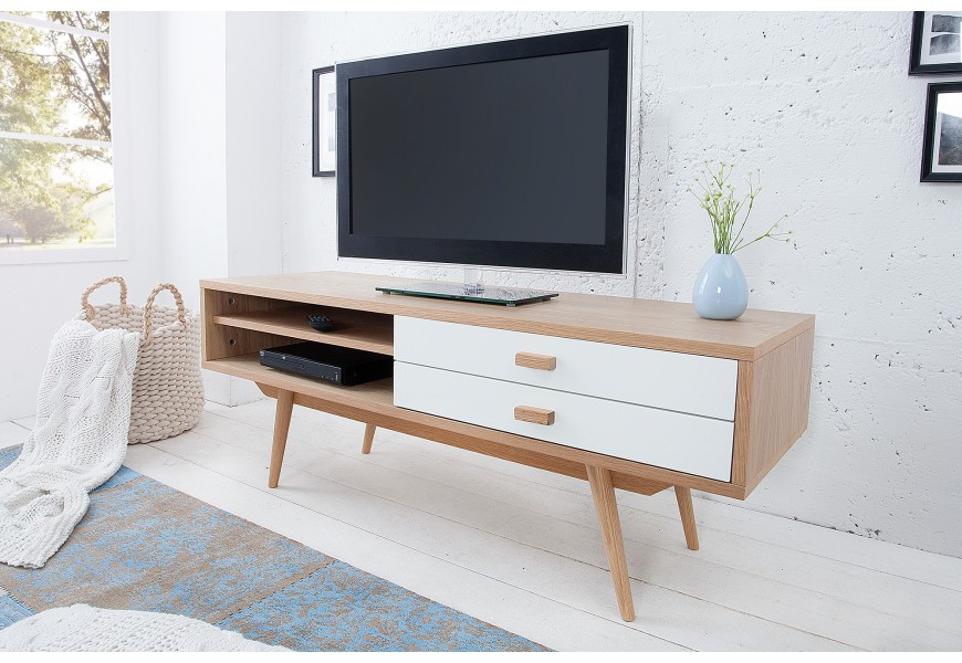 &Scaron;t&yacute;lov&yacute; retro TV stol&iacute;k Tarvos 120cm