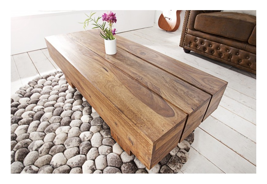 Štýlový konferenčný stolík z masívneho dreva dodá vášmu interiéru nádych prírody