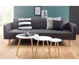 Set troch dizajnových stolíkov Scandinavia biela