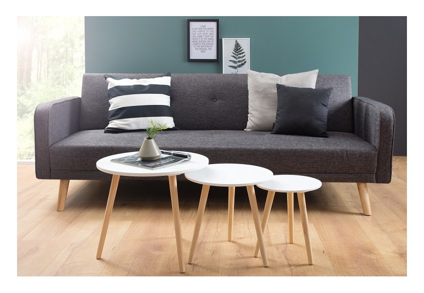 Set troch dizajnov&yacute;ch stol&iacute;kov Scandinavia biela