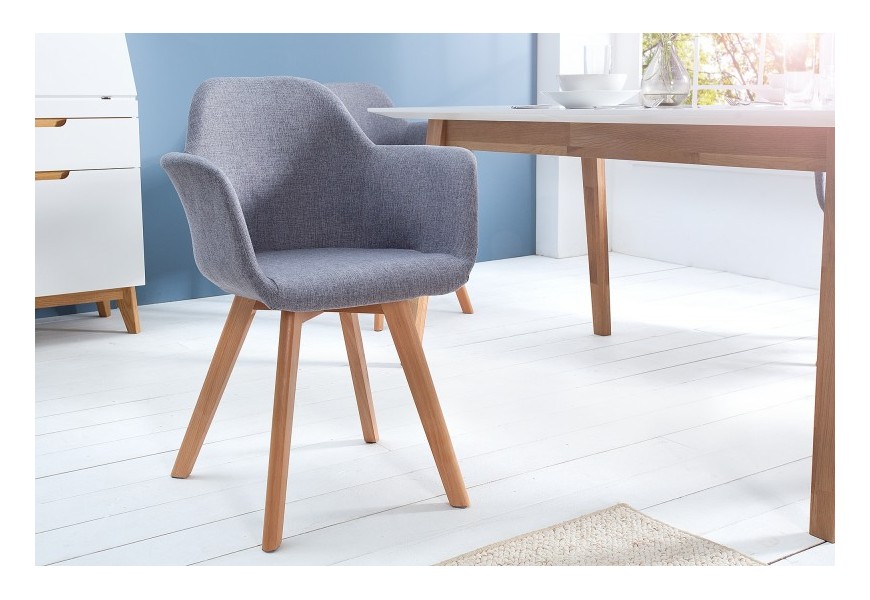 Dizajnová retro stolička Copenhagen šedá