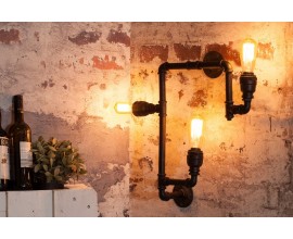 Dizajnová industriálna lampa Hot Pipe II čierna