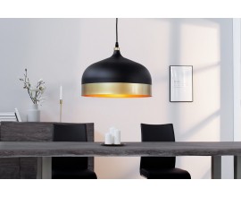 Dizajnová závesná lampa Modern Chic II čierno-zlatá