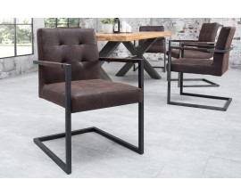 Dizajnová jedálenská stolička Rodeo vintage brown kožená