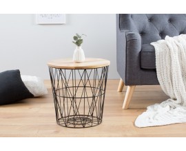 Dizajnový príručný stolík Storage 42cm čierny