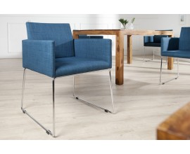 Dizajnová moderná stolička Bari modrá