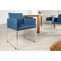 Dizajnová moderná stolička Bari modrá