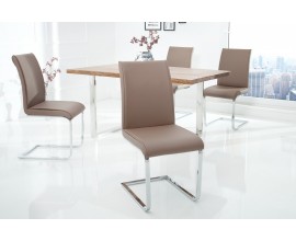 Dizajnová jedálenská stolička Elegance hnedá