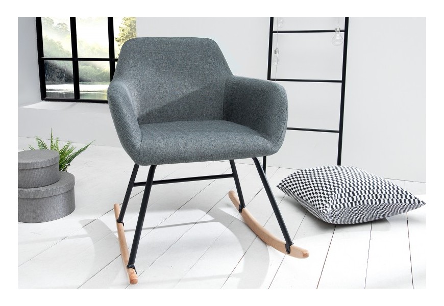 Dizajnov&aacute; hojdacia stolička Baltic tmavo&scaron;ed&aacute;