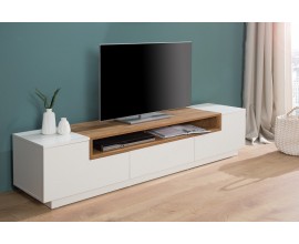 Dizajnový TV stolík Kingdom 180cm biela/dub