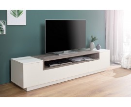 Dizajnový TV stolík Kingdom 180cm biela/betón