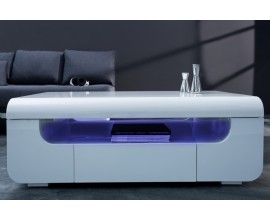 Dizajnový moderný konferenčný stolík Ambience 120cm biely