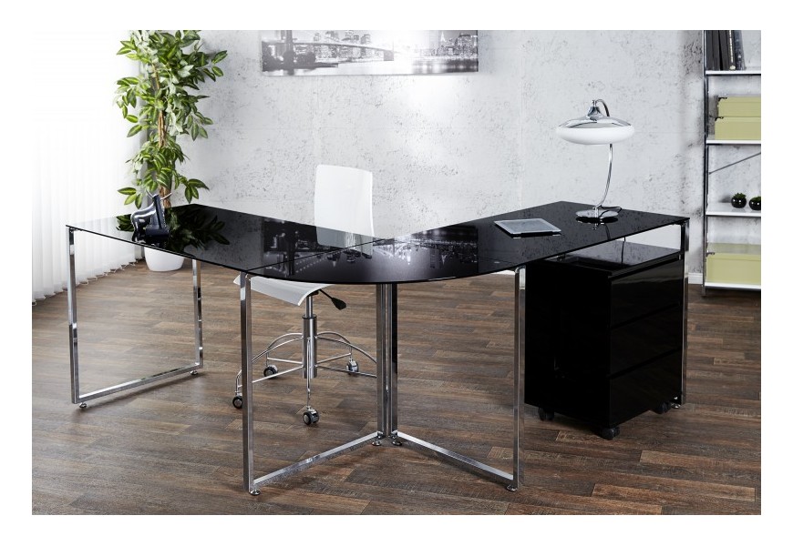 Luxusný elegantný pracovný stôl Big Deal čierny