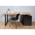 Dizajnový pracovný stôl so zásuvkami 160cm čierna/dub