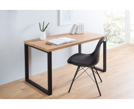 Dizajnový moderný pracovný stôl 128cm čierna/dub