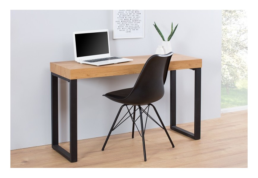 Dizajnový moderný pracovný stôl 120cm čierna/dub