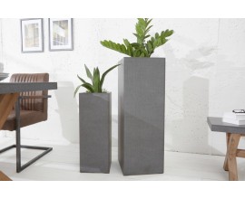 Dizajnový vysoký kvetináč Cement 70cm