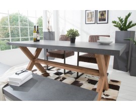 Dizajnový industriálny jedálenský stôl Cement 180 cm