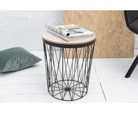 Dizajnový príručný stolík Storage II čierna/dub