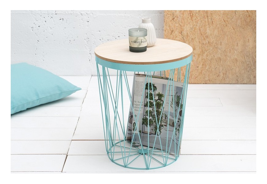 Dizajnov&yacute; pr&iacute;ručn&yacute; stol&iacute;k Storage II mentolov&aacute;