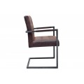 Dizajnová jedálenská stolička Rodeo vintage brown kožená