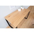 Dizajnový moderný pracovný stôl 128cm čierna/dub