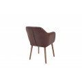 Dizajnová retro stolička Dagean hnedá