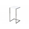 Štýlový príručný stolík Simply bielo-strieborný